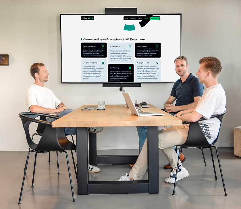 Team van OptaScale dat samenwerkt aan digitale transformatie